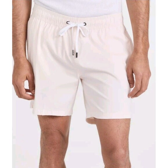 Onia Men’s Charles 7 Solid Stretch Nylon Swim Shorts Trunks Rose Water XXL - Picture 1 of 3